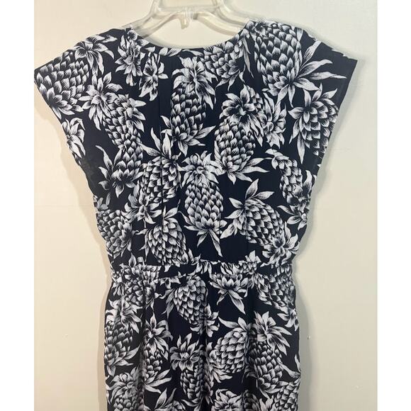 J. Crew Black White Cotton Sleeveless Pineapple Crinkle Dress Size 6 NWT - Picture 7 of 9